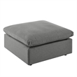 Modway Commix 5 Piece Modern Fabric Outdoor Sectional Sofa in Charcoal