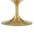 Modway Lippa Modern Wood/Metal Coffee Table in Gold/Cherry Walnut