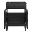 Modway Render Mid-Century Modern Wood Bathroom Vanity in Black