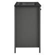 Modway Nantucket Modern Wood/Ceramic Bathroom Vanity in Gray/Black