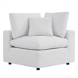 Modway Commix 5 Piece Modern Fabric Outdoor Sectional Sofa in White