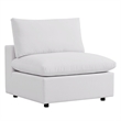 Modway Commix 5 Piece Modern Fabric Outdoor Sectional Sofa in White