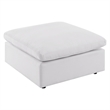 Modway Commix 5 Piece Modern Fabric Outdoor Sectional Sofa in White