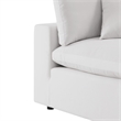 Modway Commix 5 Piece Modern Fabric Outdoor Sectional Sofa in White