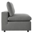 Modway Commix 5-Piece Modern Fabric Patio Sectional Sofa in Charcoal