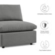 Modway Commix 5-Piece Modern Fabric Patio Sectional Sofa in Charcoal