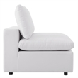 Modway Commix 5-Piece Modern Fabric Patio Sectional Sofa in White