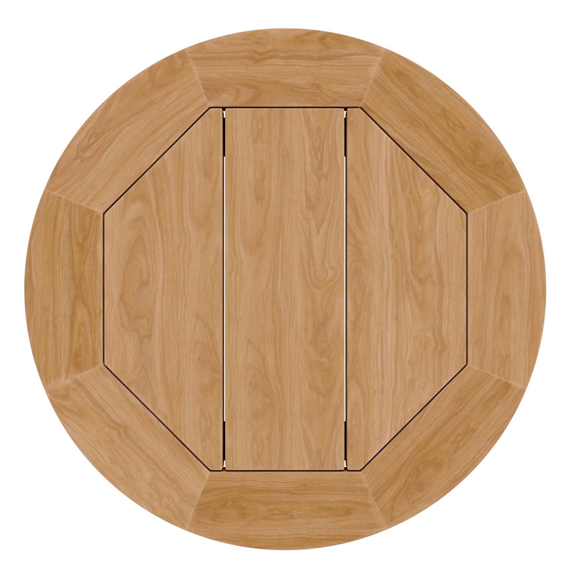 Modway Brisbane Modern Teak Wood Outdoor Patio Side Table in Natural