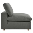 Modway Commix 6-Piece Modern Fabric Overstuffed Sectional Sofa in Gray