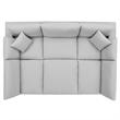 Modway Commix 6-Piece Modern Fabric Overstuffed Sectional Sofa in Light Gray