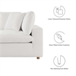 Modway Commix 6-Piece Modern Fabric Overstuffed Sectional Sofa in Pure White
