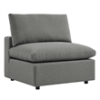 Modway Commix 4-Piece Modern Fabric Outdoor Sectional Sofa in Charcoal