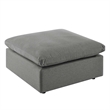 Modway Commix 4-Piece Modern Fabric Outdoor Sectional Sofa in Charcoal