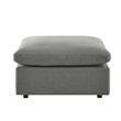 Modway Commix 4-Piece Modern Fabric Outdoor Sectional Sofa in Charcoal