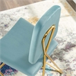 Modway Ponder Performance Velvet Upholstered Dining Counter Stool in Sea Blue