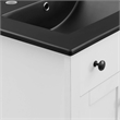 Modway Nantucket Modern Wood/Ceramic Bathroom Vanity in White/Black