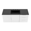 Modway Vitality Modern Wood Single Sink Bathroom Vanity in White/Black
