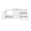 Modway Vitality Modern Wood Single Sink Bathroom Vanity in White