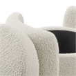 Modway Nebula Modern Boucle Fabric Upholstered Ottoman in Ivory