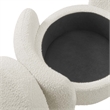 Modway Nebula Modern Boucle Fabric Upholstered Ottoman in Ivory