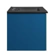 Modway Maybelle Modern Wood Wall-Mount Bathroom Vanity in Navy/Black