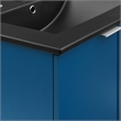 Modway Maybelle Modern Wood Wall-Mount Bathroom Vanity in Navy/Black