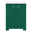 Modway Maybelle Modern Wood/Ceramic Bathroom Vanity in Green/White
