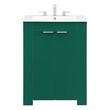 Modway Maybelle Modern Wood/Ceramic Bathroom Vanity in Green/White