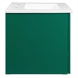 Modway Maybelle Modern Wood Wall-Mount Bathroom Vanity in Green/White