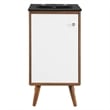 Modway Transmit Modern Particleboard Wood Bathroom Vanity in Walnut/White