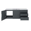 Modway Vitality Modern Wood Single Sink Bathroom Vanity in Gray/White