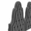Modway Augustine Tufted Performance Velvet Twin Headboard in Charcoal