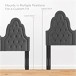 Modway Augustine Tufted Performance Velvet Twin Headboard in Charcoal