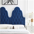 Modway Augustine Tufted Performance Velvet Twin Headboard in Navy