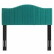 Modway Brielle Channel Tufted Velvet King/California King Headboard in Teal