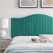 Modway Brielle Channel Tufted Velvet King/California King Headboard in Teal