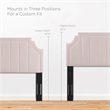 Modway Alyona Channel Tufted Performance Velvet Twin Headboard in Pink
