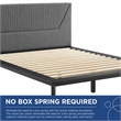 Modway Dakota 3-Piece Wood and Polyester Fabric Upholstered Bedroom Set in Blue
