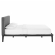 Modway Dakota 3-Piece Wood and Polyester Fabric Upholstered Bedroom Set in Blue