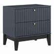 Modway Dakota 3-Piece Wood and Polyester Fabric Upholstered Bedroom Set in Blue