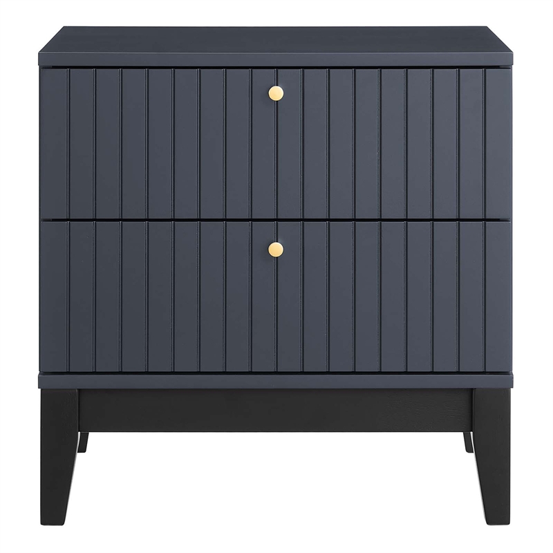 Modway Dakota 3-Piece Wood and Polyester Fabric Upholstered Bedroom Set in Blue