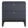 Modway Dakota 3-Piece Wood and Polyester Fabric Upholstered Bedroom Set in Blue