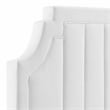 Modway Alyona Channel Tufted Performance Velvet Full/Queen Headboard in White