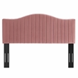 Modway Brielle Channel Tufted Velvet Full/Queen Headboard in Dusty Rose