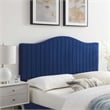 Modway Brielle Channel Tufted Performance Velvet Full/Queen Headboard in Navy