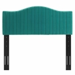 Modway Brielle Channel Tufted Performance Velvet Full/Queen Headboard in Teal