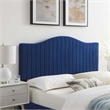 Modway Brielle Channel Tufted Velvet King/California King Headboard in Navy