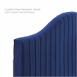 Modway Brielle Channel Tufted Velvet King/California King Headboard in Navy