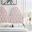 Modway Augustine Tufted Performance Velvet Twin Headboard in Pink