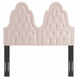 Modway Augustine Tufted Performance Velvet Twin Headboard in Pink